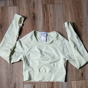 Gymshark Light Green Long Sleeve Crop Top